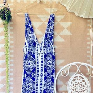 V neck maxi dress